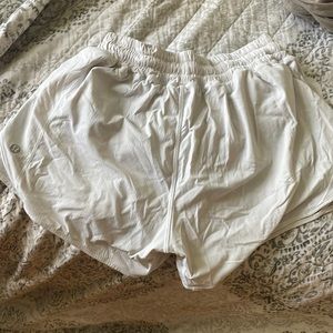 White lulu lemon shorts